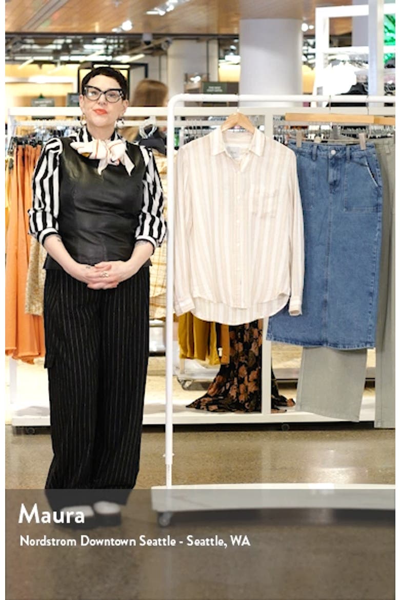 Charli Linen Blend Button-Up Shirt video