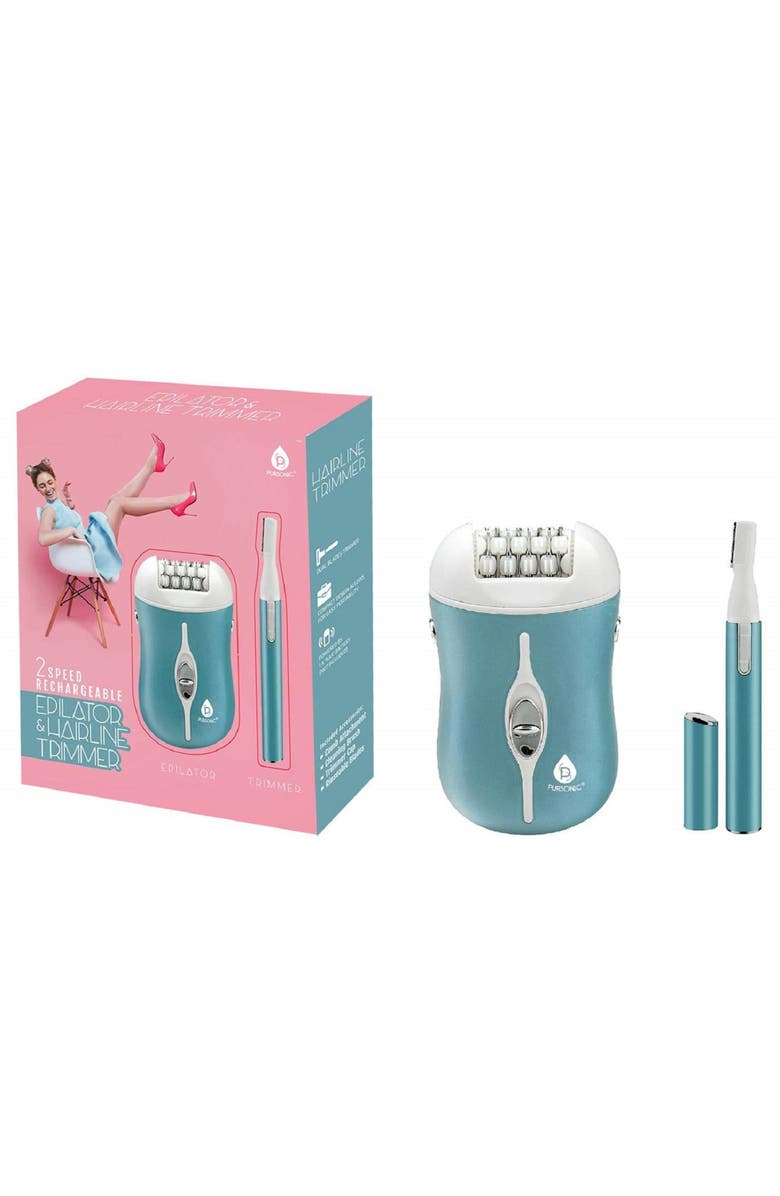PURSONIC Rechargeable Epilator & Bikini Trimmer, Alternate, color, Turquoise