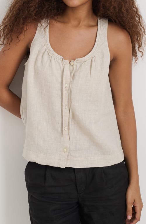 Alex Mill Sidney Sleeveless Linen Button-up Top