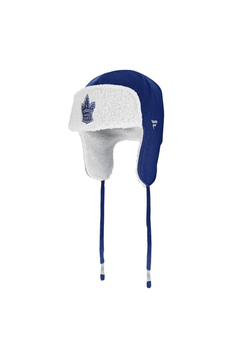 FANATICS Men's Fanatics Branded Blue/White Toronto Maple Leafs Outdoor Play Trapper Hat, Main, color,