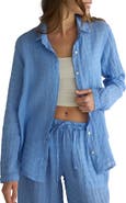 Bella Dahl Clean Front Linen 
Cotton Button-Up Shirt