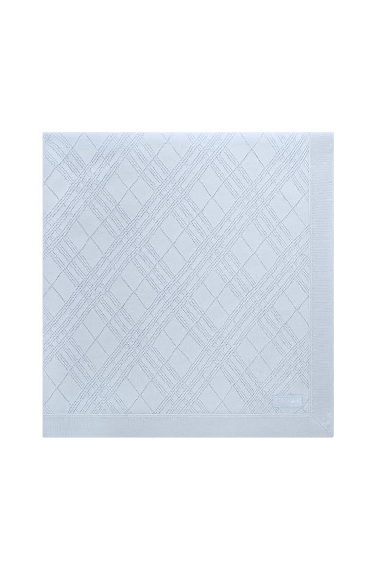 Burberry Check Cashmere Baby Blanket, Main, color, Dusty Blue