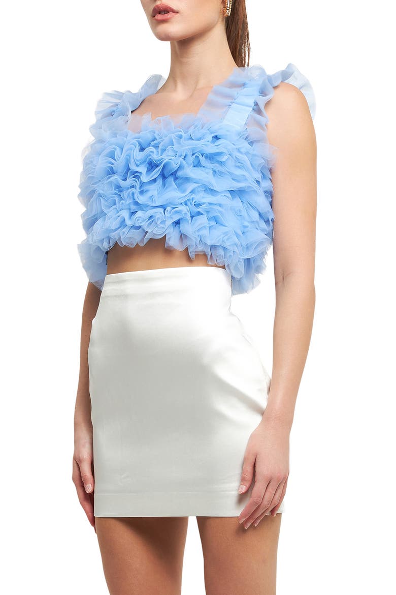 Ruffle Tulle Crop Tank, Alternate, color, POWDER BLUE