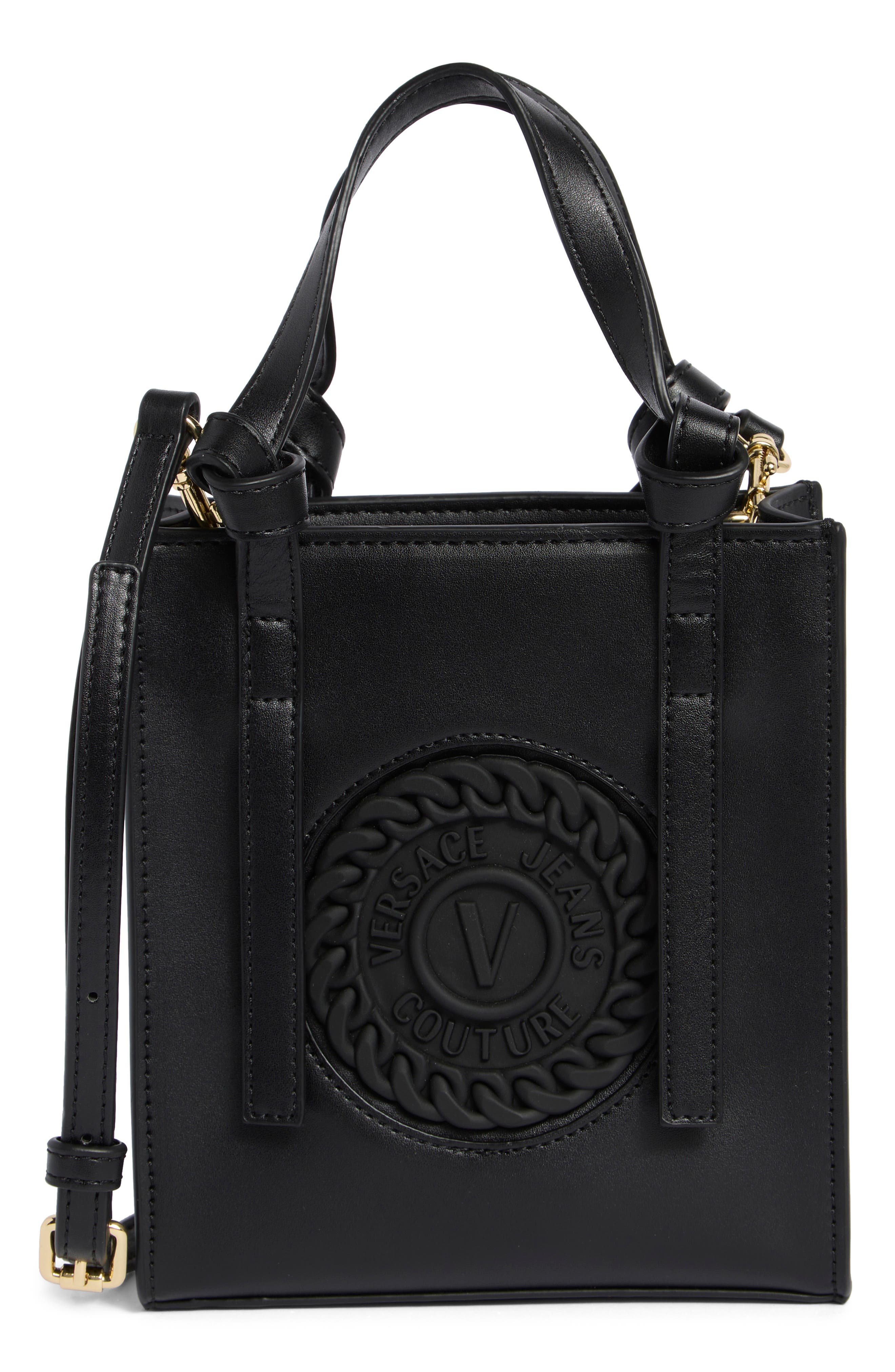 Versace Jeans Range Convertible Top-Handle Bag, Main, color, 