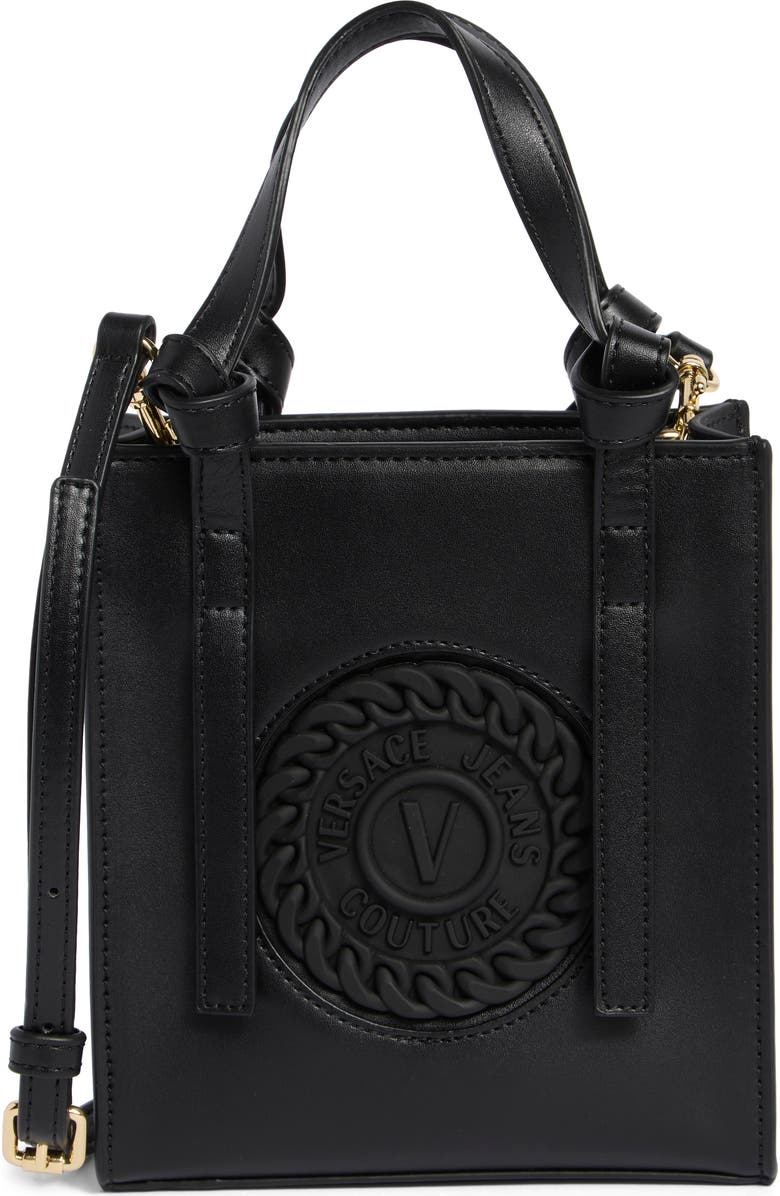 Versace Jeans Range Convertible Top-Handle Bag, Main, color,