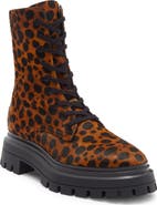 Stuart Weitzman Bedford Sleek Genuine Calf Hair Combat Boot