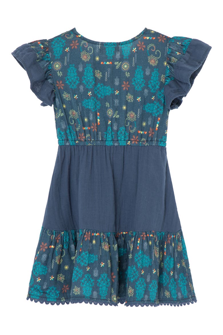 Kids' Flutter Sleeve Gauze Dress, Alternate, color, PRINT
