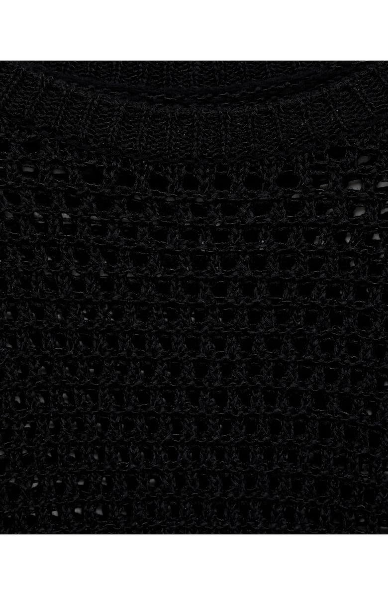 MANGO Open Stitch Short Sleeve Top, Alternate, color, 