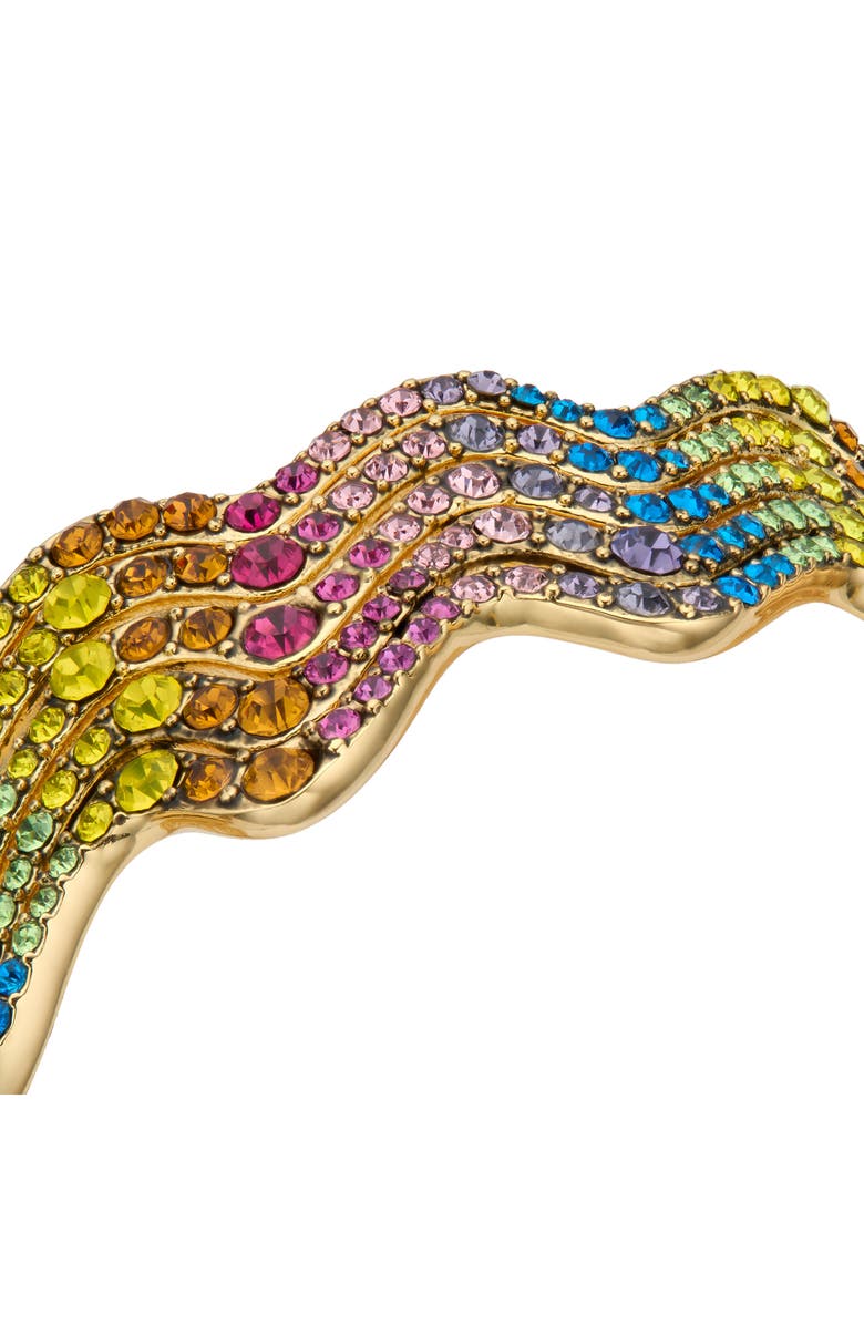Kurt Geiger London Rainbow Crystal Wave Cuff, Alternate, color, Multi