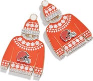 BaubleBar Women's BaubleBar Cleveland Browns Sweater Earrings