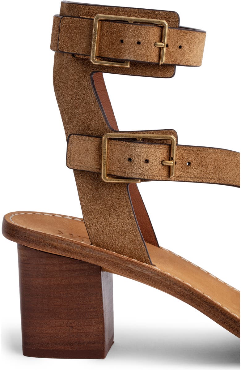 Zadig & Voltaire Cecilia Caprese Ankle Cuff Sandal, Alternate, color,