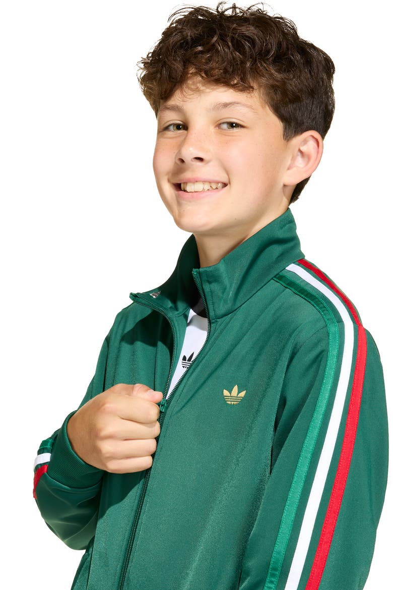 Kids' Firebird Recycled Polyester Track Jacket, Alternate, color, TEAM DARK GREEN/DARK FOOTBALL GOLD