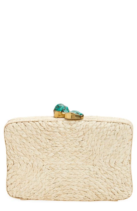 The Lulu Raffia Clutch