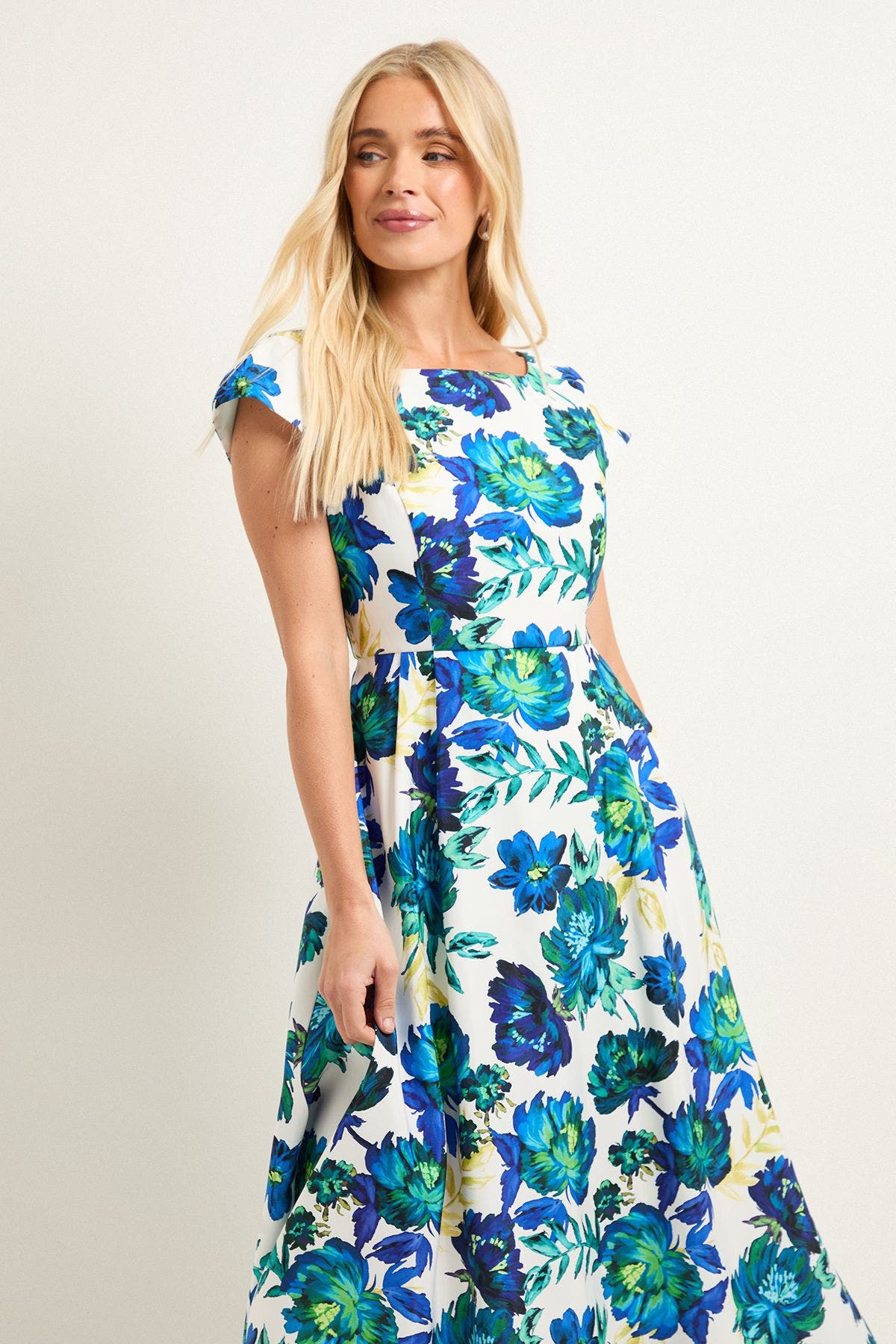 Ottoman Fit & Flare Midaxi Dress - image 2