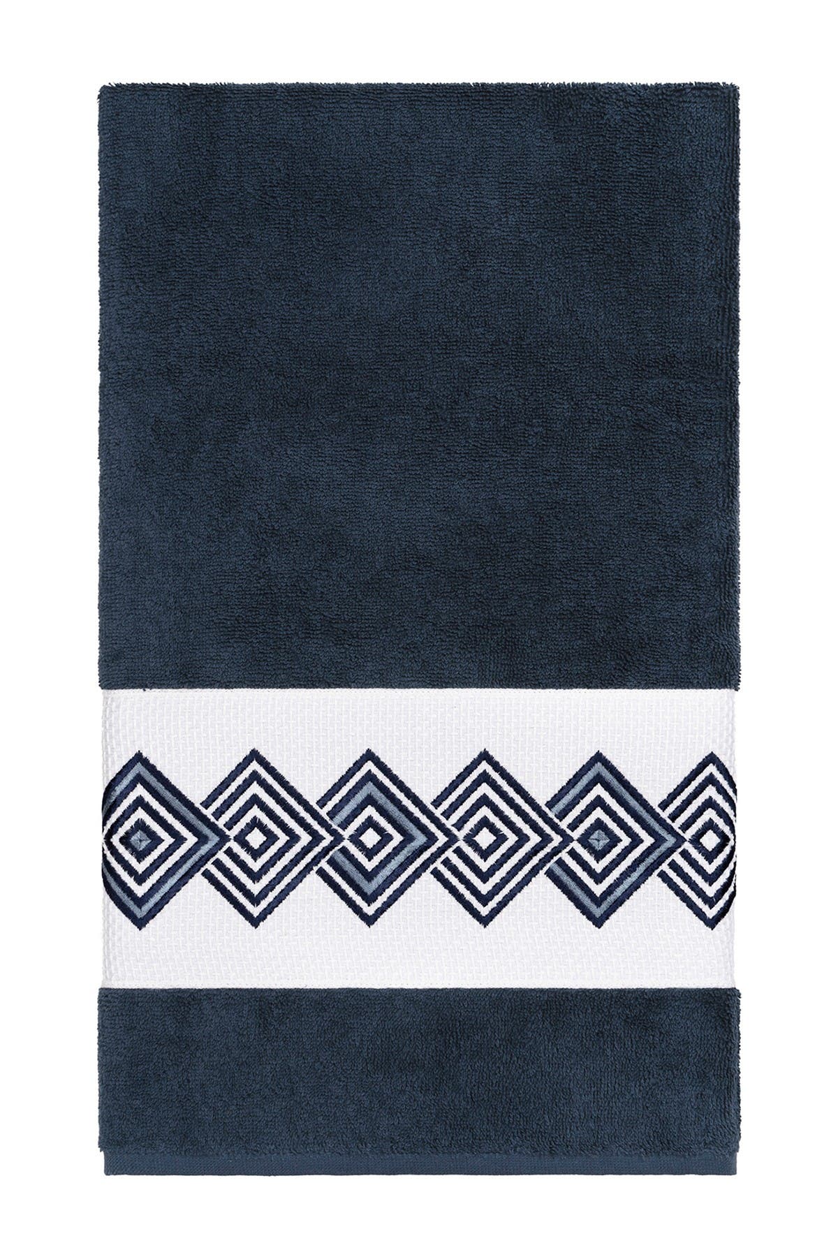 Linum Home Textiles Noah Embellished Bath Towel - Midnight Blue