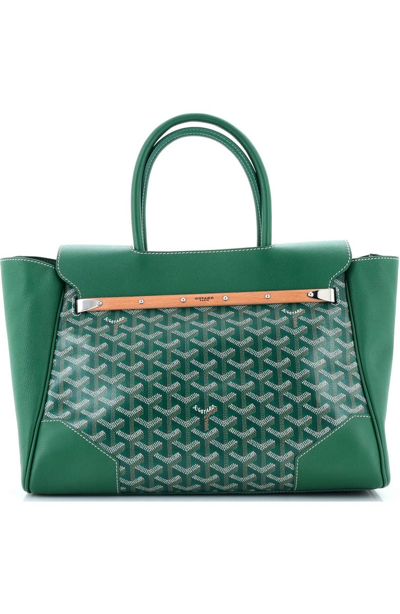 Pre-Owned Goyard Saigon Tote Bag Coated Canvas with Leather, Alternate, color, Green
