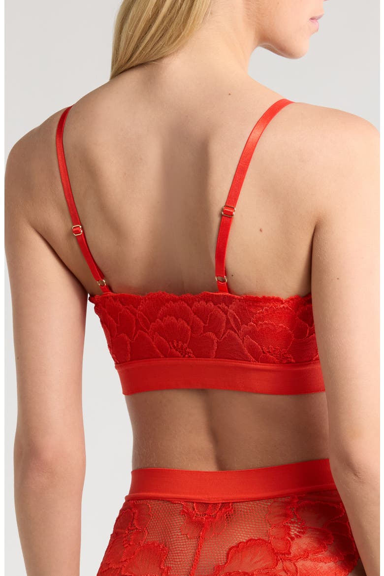 Triangle Lace Bralette, Alternate, color, TIGERLILY