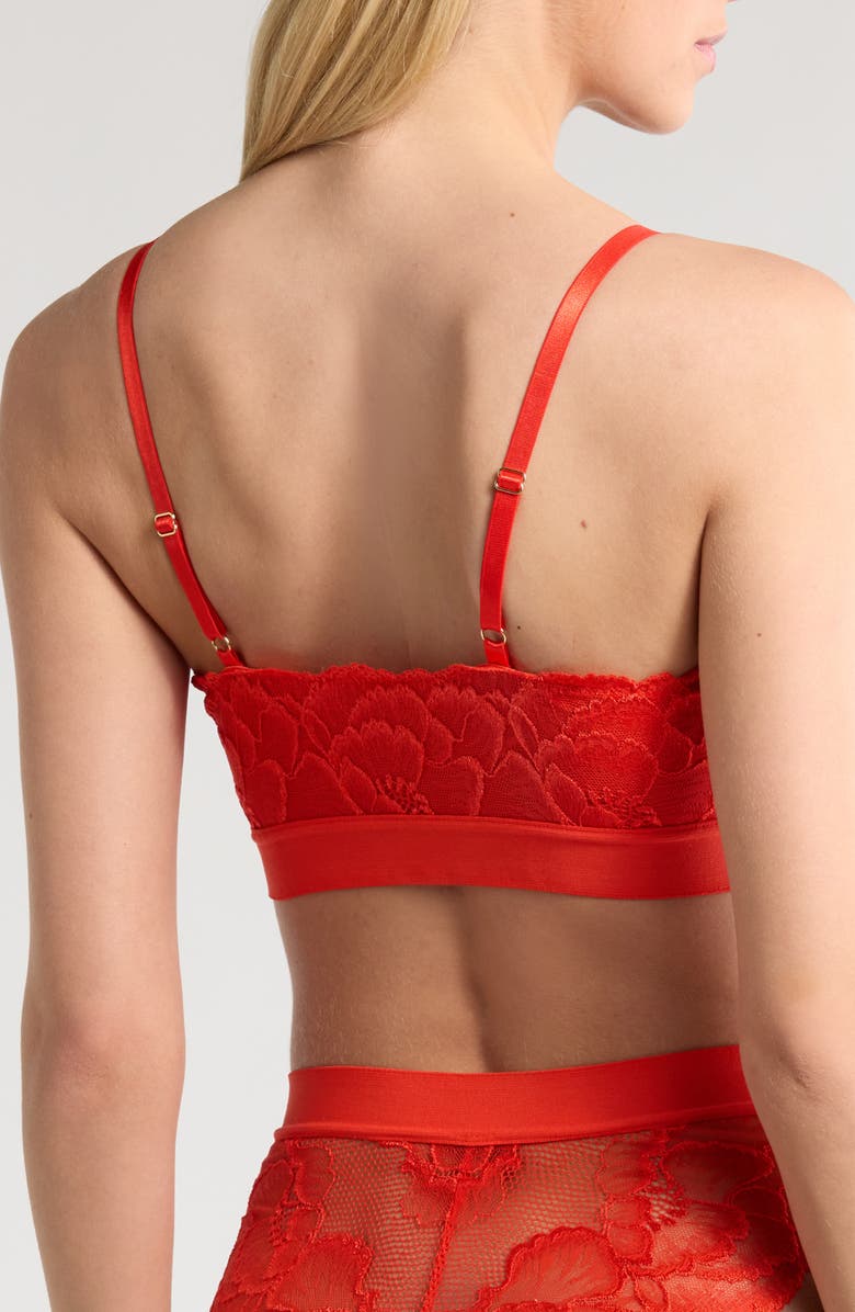 KILO BRAVA Triangle Lace Bralette, Alternate, color, Tigerlily