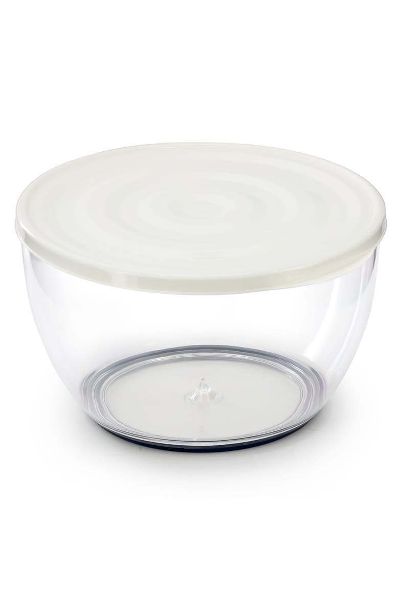 Hunterdale 6.3 Quart Plastic Salad Spinner in White, Alternate, color, White