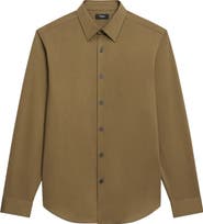 Theory Sylvain ND Structure Knit Button-Up Shirt