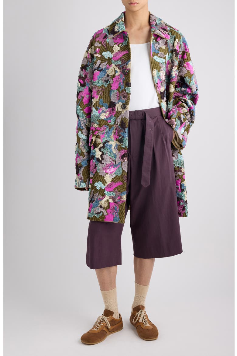 Preaches Belted Pleated Cotton, Alternate, color, DARK PURPLE