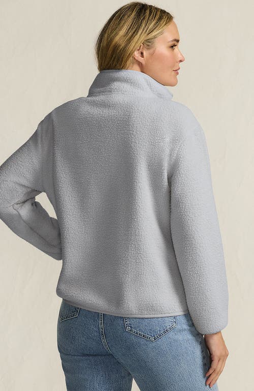 Lands' End Plus Size Half Zip Cozy High Pile Fleece Pullover In Gray