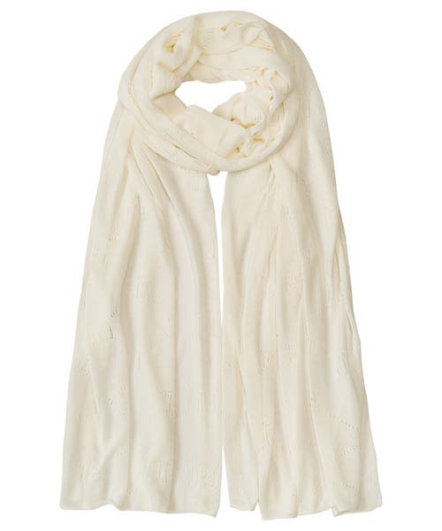Ralph Lauren Lauren Pointelle Patchwork Wrap In White