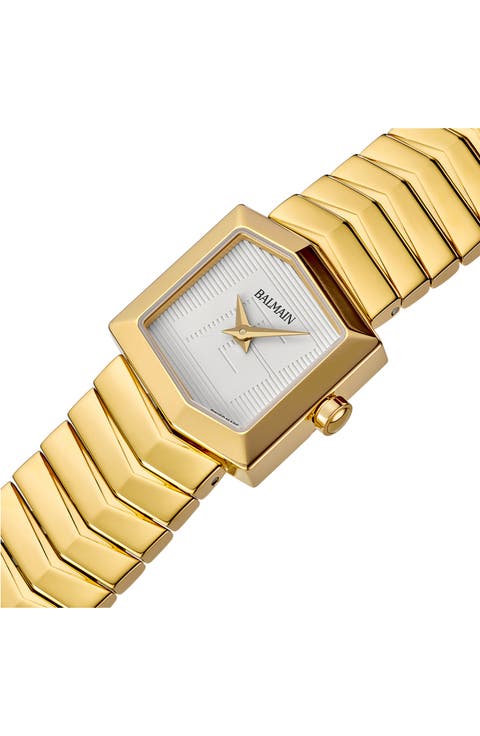 Taffetas Hexagonal Bracelet Watch, 23mm