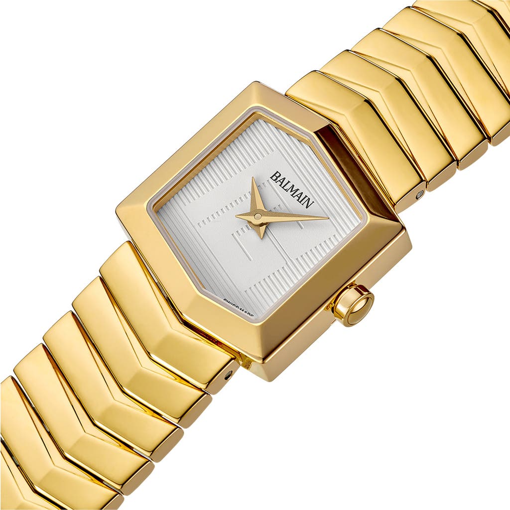 Balmain Taffetas Hexagonal Bracelet Watch, 23mm In Gold