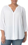 NYDJ Semisheer Pintuck Blouse