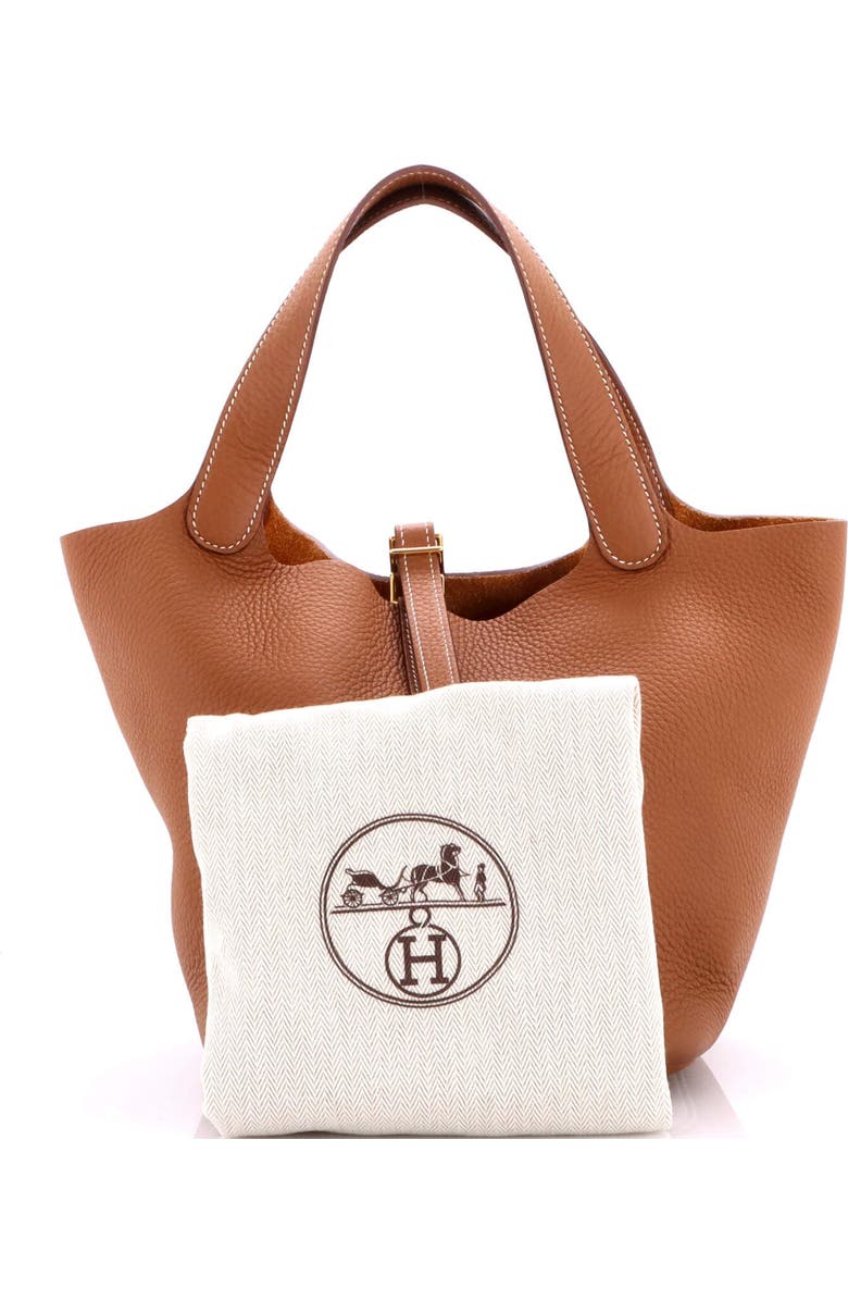 Pre-Owned Hermes Picotin Lock Bag Clemence MM, Alternate, color, Gold