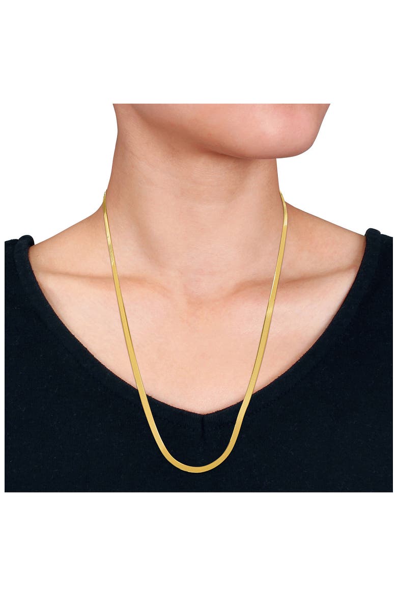 Herringbone Chain Necklace, Alternate, color, GOLD
