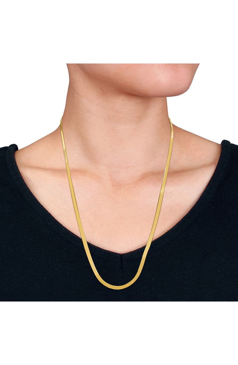 DELMAR Herringbone Chain Necklace, Alternate, color, Gold