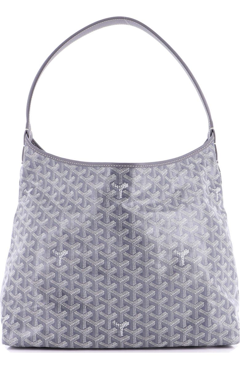 Pre-Owned Goyard Boheme Hobo Coated Canvas, Main, color, Gray