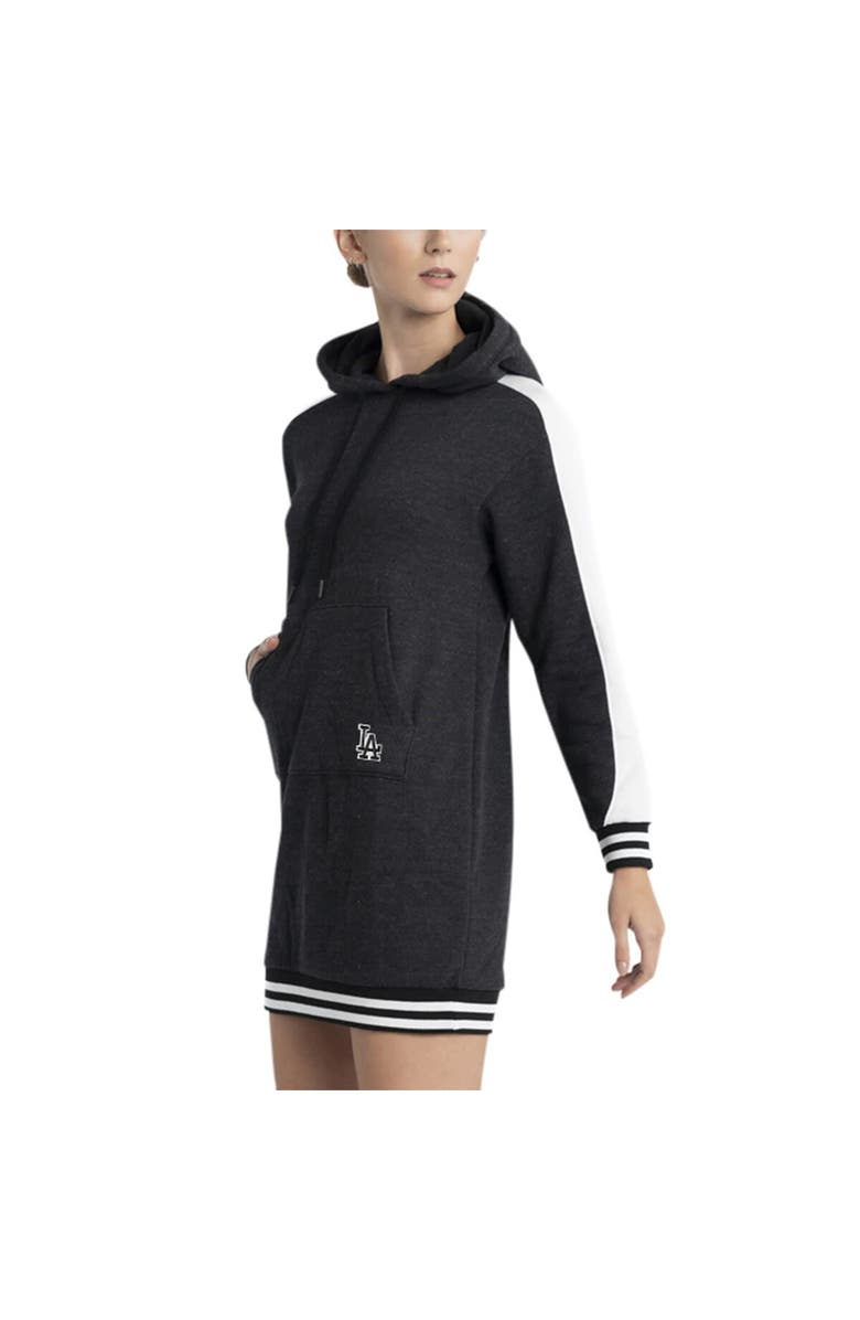 LUSSO Women's Lusso Black Los Angeles Dodgers Mara Tri-Blend Hoodie Dress, Alternate, color, Black