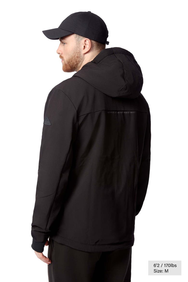 Tofino - Men's Fleece Lined Softshell Windbreaker, Alternate, color, BLACK