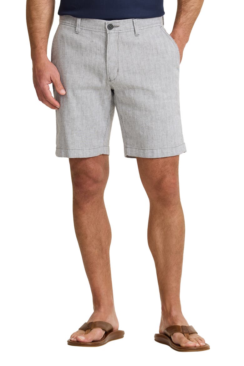Beach Coast Linen Blend Shorts, Main, color, BALA SHARK