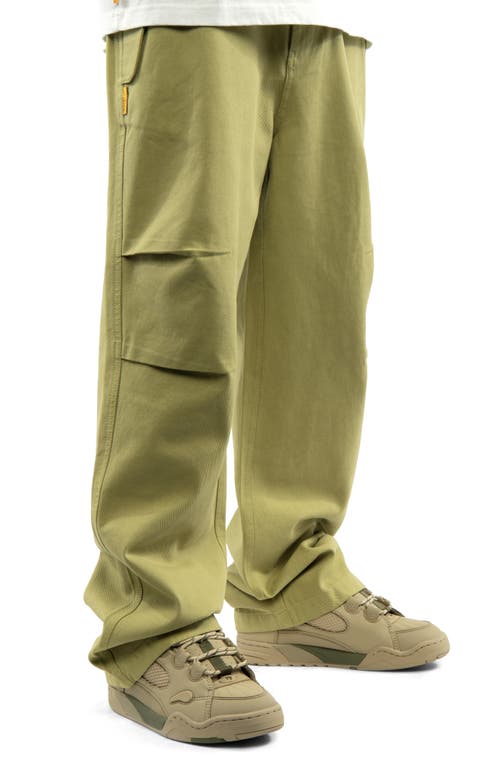 Round Two Cotton Twill Flight Pants In Pale Green