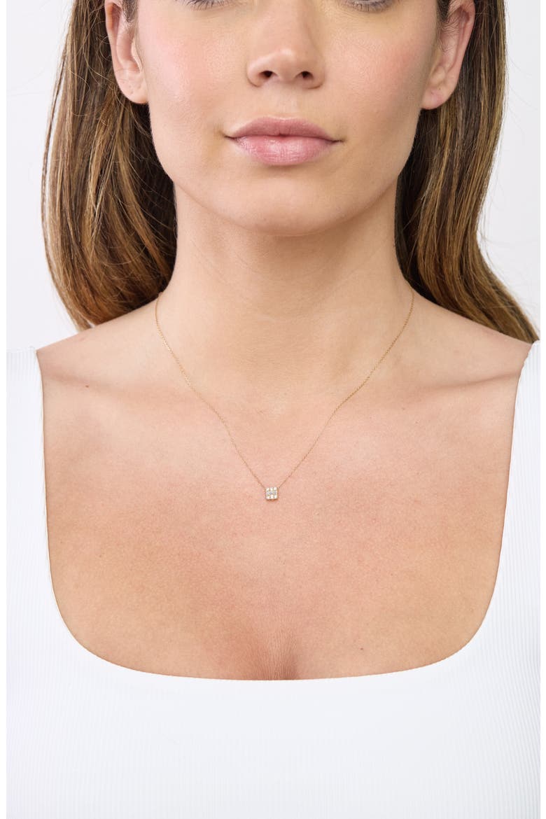 Icon 18k Gold Diamond Pendant Necklace, Alternate, color, 18KY