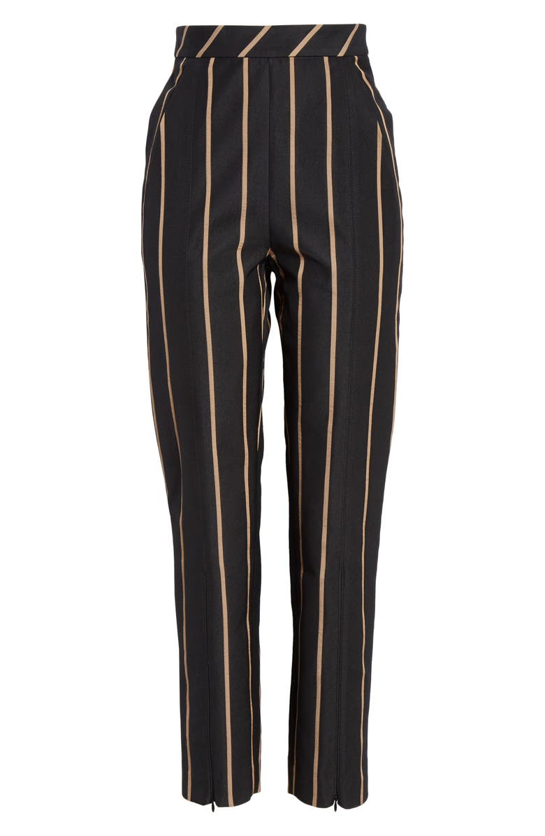 Self-Portrait Stripe Crop Trouser, Alternate, color, 