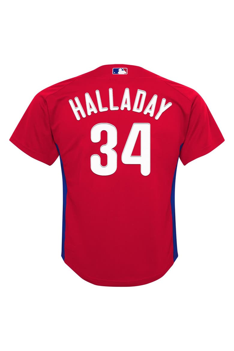Preschool Mitchell & Ness Roy Halladay Red Philadelphia Phillies Cooperstown Collection Mesh Batting Practice Jersey, Alternate, color, Red