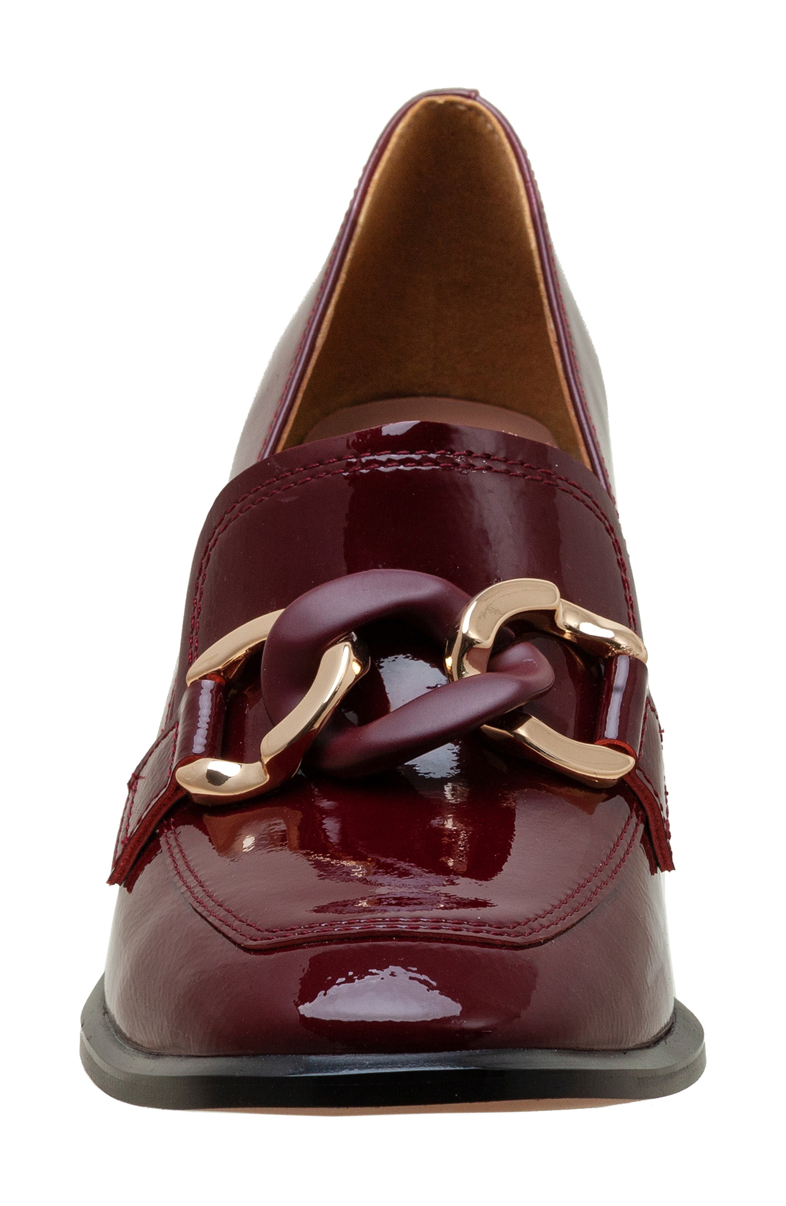 Linea Paolo Cece Block Heel Loafer, Alternate, color, Burgundy