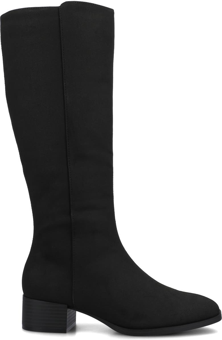 Journee Collection Devri Tall Boots, Alternate, color, Black Suede