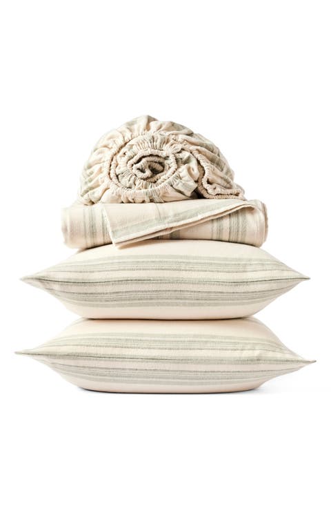 Cloud Brushed Organic Cotton Flannel Sheet Set