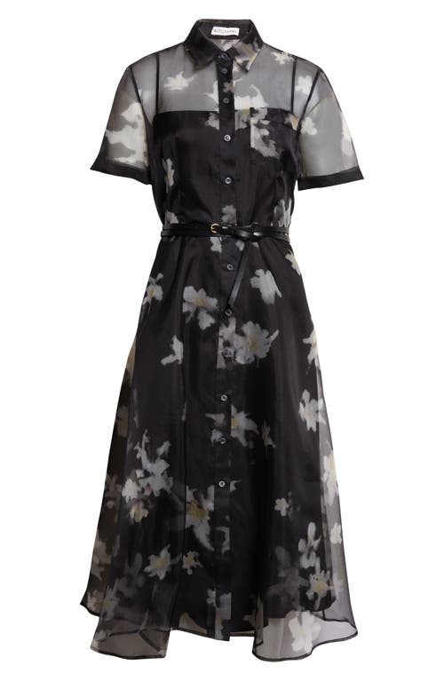 Altuzarra Kiera Print Silk Chiffon Belted Shirtdress In Multi