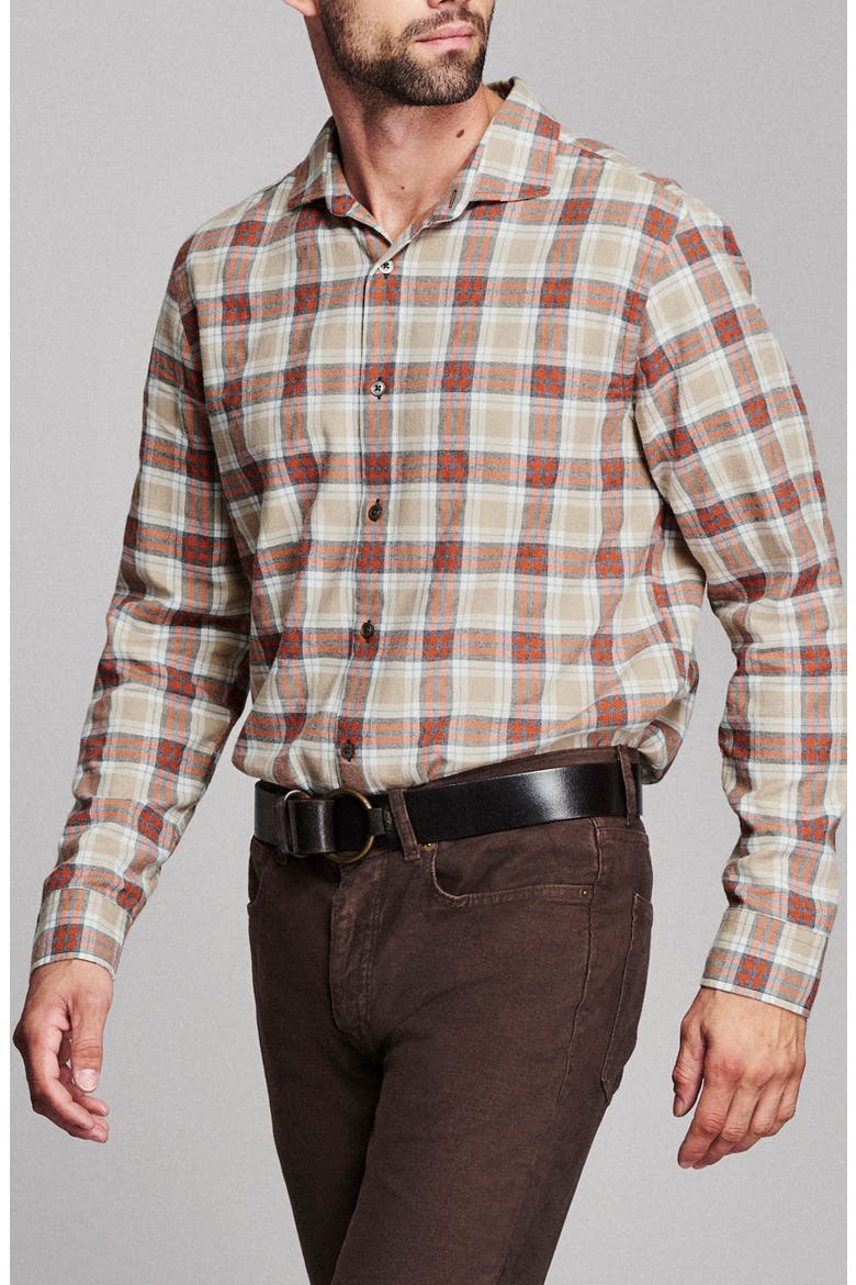 Bold Plaid Button-Up Shirt, Alternate, color, AUTUMNAL MULTI