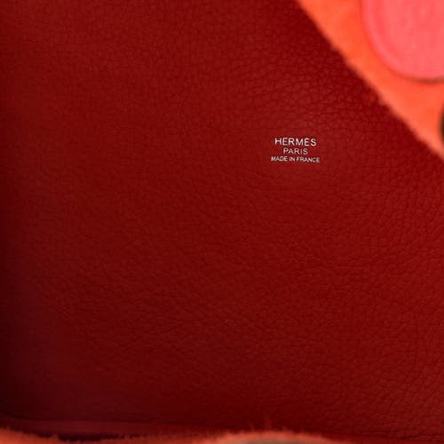 Pre-owned Hermes Hermes Picotin Lock Bag Clemence Gm In Red