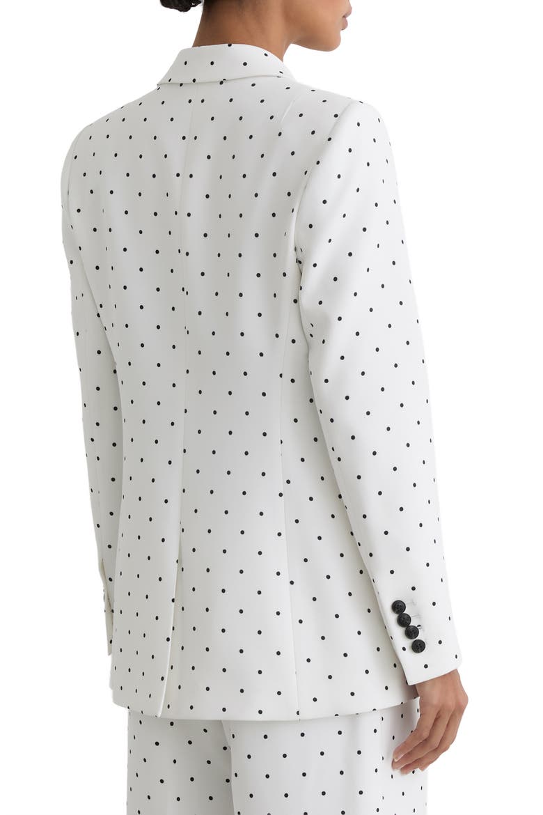 Beatrix Dot Print Blazer, Alternate, color, WHITE/ NAVY