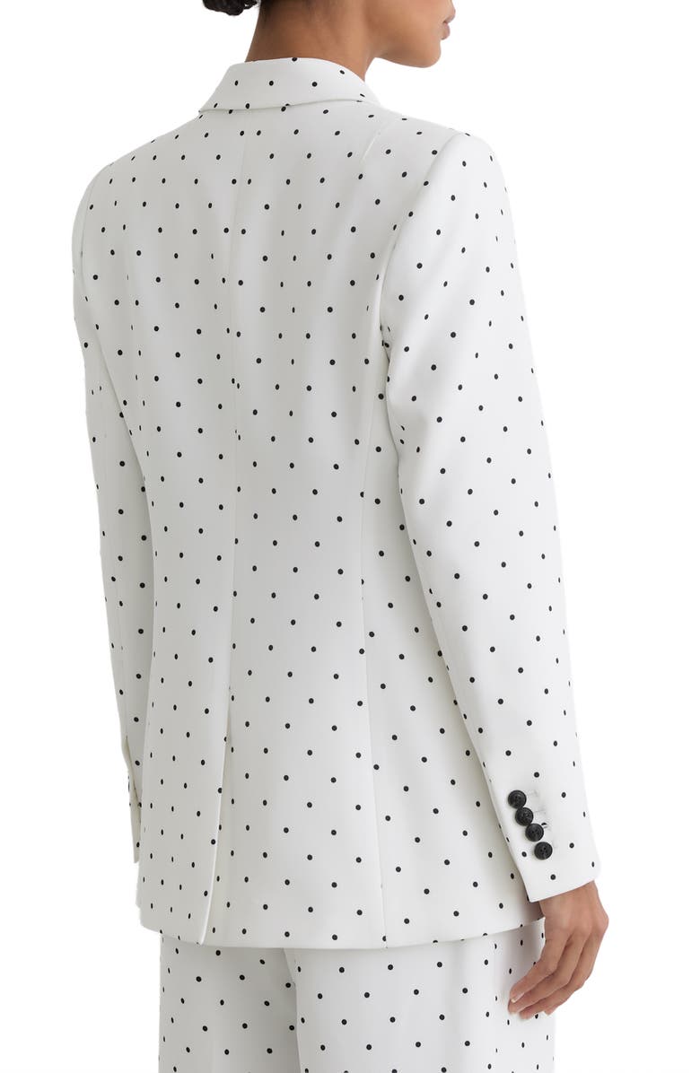 Reiss Beatrix Dot Print Blazer, Alternate, color, White/ Navy