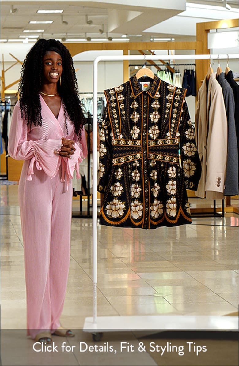 Floral Long Sleeve Cotton Dress, sales video thumbnail